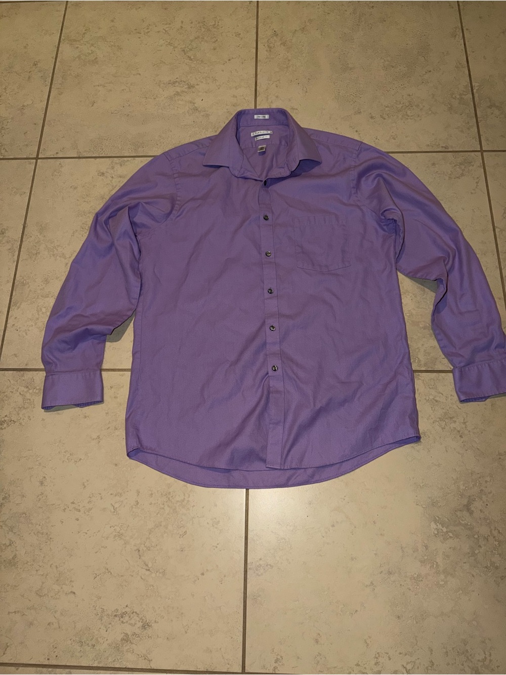 Van Heusen Men's Pin Cord Regular Fit Dress Shirt - Purple
